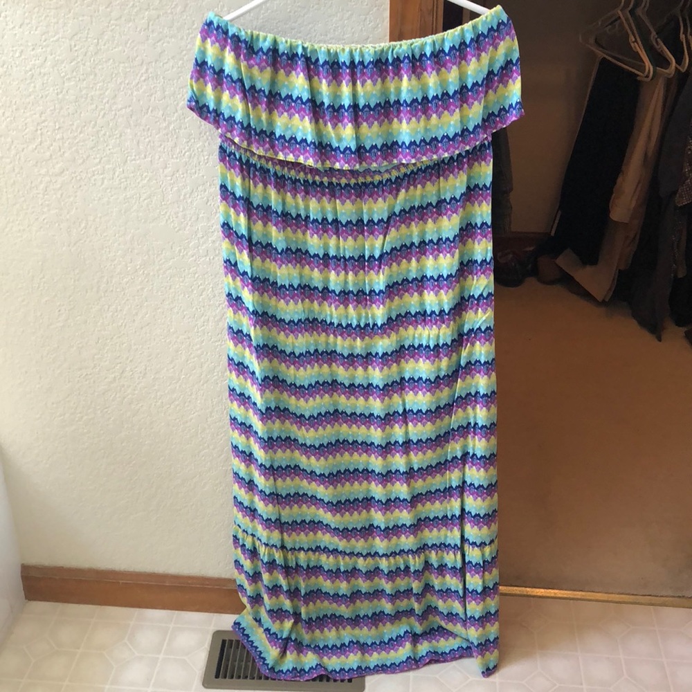 Strapless summer maxi